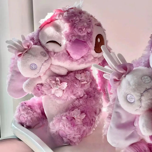 Disney Kawaii Sakura Stitch Plush Toy Doll Cartoon Anime Figure Rose Velvet Cushion Pillow Peluches Valentine Day Birthday Gift