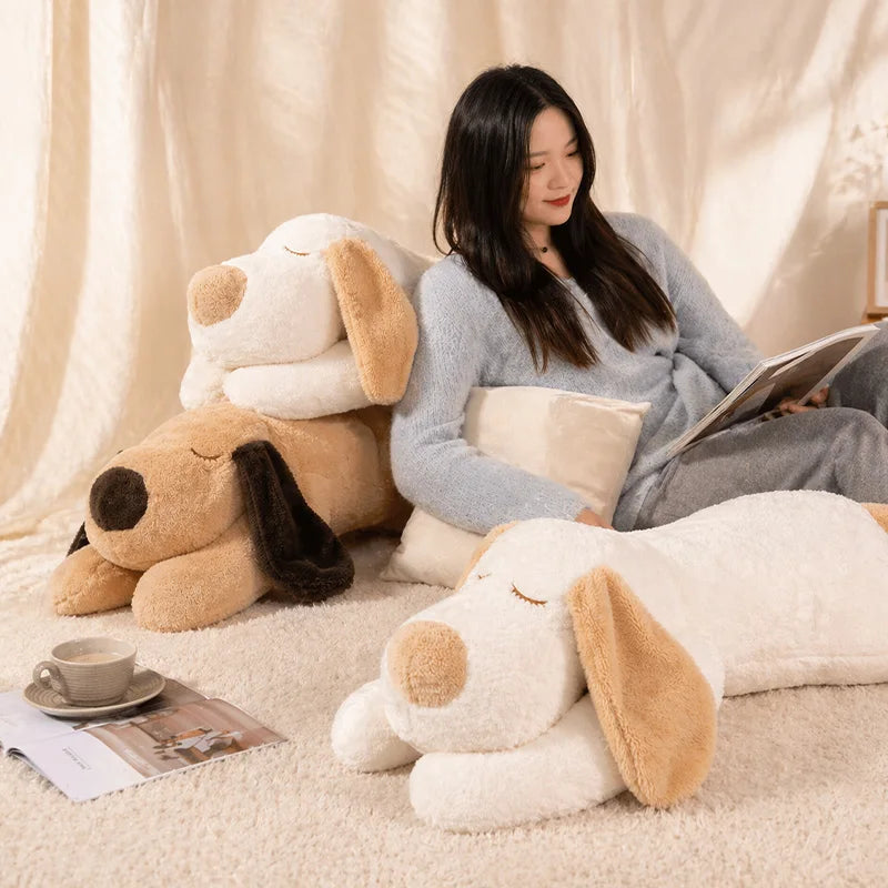 150cm Soft Cotton Giant Down Dog Plush Pillow Doll Long Pillow Stuffed Pet Doll Baby Long Sleep Pillow Accompany Gift